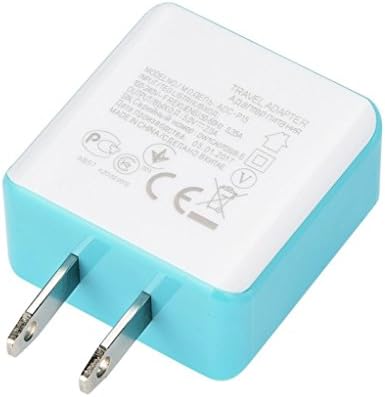Mchoice Fashion 3.6A Triple USB Port Wall Home Travel AC Charger Adapter For Samsung For Apple US Plug (Blue)