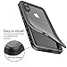 Fugousell Waterproof Case for iPhone Xs Max, Full Sealed IP68 Snowproof Shockproof Heavy Duty Protection Cases with Built-in Screen Protector for iPhone Xs Max (Grey) (Black)