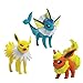 TOMY Pokémon Action Pose 3 Figure Pack, Flareon, Jolteon and Vaporeon