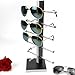 World Pride Display Rack, Petforu Wooden Sunglasses Holder Eyeglass Collections Display Stand (Black + White)