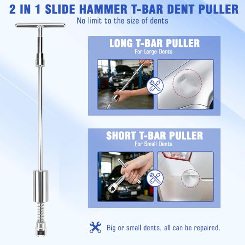 78Pcs Car Body Dent Puller Kit Car Dent Puller Kit Dent Hammer Puller Bridge Puller Kit for Car Vehicle Portier Dent Removal