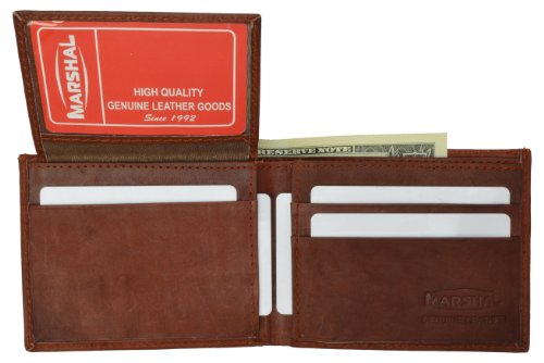 100% Genuine Leather Bi-fold Mens Wallet BD #578CF