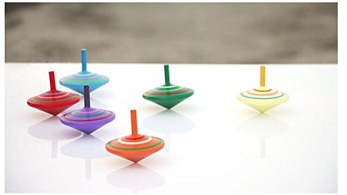 GoodPlay Gyroscope, 3 Pcs/Set Handmade Painted Wood Spinning Tops, Wooden Toys Educational Toys Kindergarten Toys Standard Tops