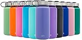 Simple Modern 32oz Summit Water Bottle - Stainless Steel Tumbler Metal Flask +2 Lids - Wide Mouth Double Wall Vacuum Insulated Leakproof -Royal Raspberry
