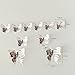 Yanqiao 10pcs 3D Marilyn Monroe Pattern Butterfly Wall Art Design DIY Self-Adhesive English Letters Wall Stickers,White