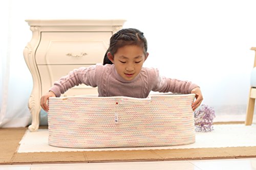 ICEBLUE Spacious Soft Moses Basket Cradle Bedding Set Nursery Storage Basket Toy Basket Baby Shower gift set (gender-neutral) - Thumbnail 6