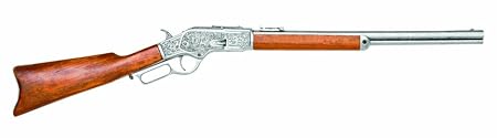 Denix Erwachsene Winchester Rifle Gravur 1873 Cal 44, 40 Gefälschte Waffenreplik schwarz One Size