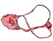 WOSESE Mens G-string Swim Thong Bikini Underwear Strawberry (L/XL fit waist 34''-38'', Pink)