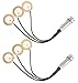 Dreokee Piezo Pickup Pack of 2, Thumb Piano Kalimba Pickup with 3 Transducers Self-adhesive 6.35mm End Pin Jack