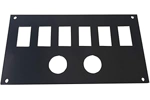 PBR PRODUCTS PBR Product Compatible with Honda Pioneer 1000 six Switch Holes Dash Plate.Bracket 2 Power Outlet. Holes