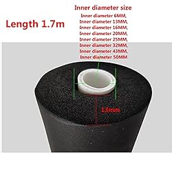 1PC Waterproof Pipe Insulation, Foam for 6-50mm