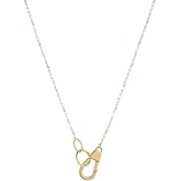 gorjana - Harbor Necklace 23-inch - 18k Gold Plated Brass - Pear Clasp - Synthetic Pearl Beads - Versatile Layering Accessory - Everyday Wear - Durable and Stylish