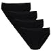 Closecret Women Comfort Cotton Stretch Bikini Cut Panties Multi Pack Breathable Underwear(L, Black)