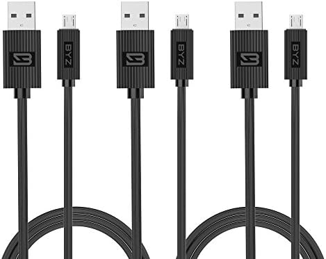 Mxstudio 3-Pack 4FT High Speed USB2.0 Sync and Micro USB Charging Cables Black