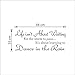 Clearance! Auwer Wall Sticker Life Isnt About Waiting for The Storm to Pass Its Learning to Dance in The Rain Vinyl Wall Decal Inspirational Quotes (Black)