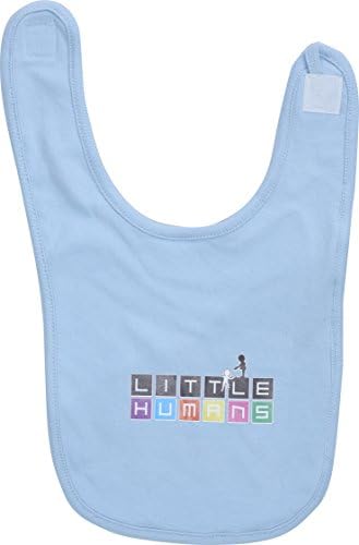 Little Humans Baby Bibs. Colorful, soft, and kids love to wear them! (Lt blue)