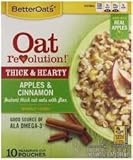 Oat Revolution! Old Fashioned Thick & Heart Instant Oatmeal - Apples & Cinnamon - 10 Pouches Per 12.3oz (Pack of 2)