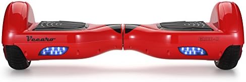 Vecaro GLIDE-X-RD Bluetooth Hoverboard 6.5" - Electric Self Balancing Scooter - UL2272 Certified - Samsung Battery - Ride Control App for Android/IOS + Carrying Case - Red