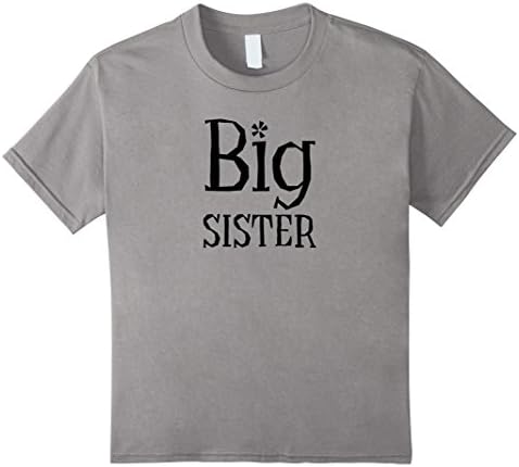 unisex-child Big Sister Shirt, Funny New Baby Announcement T-Shirt 12 Slate