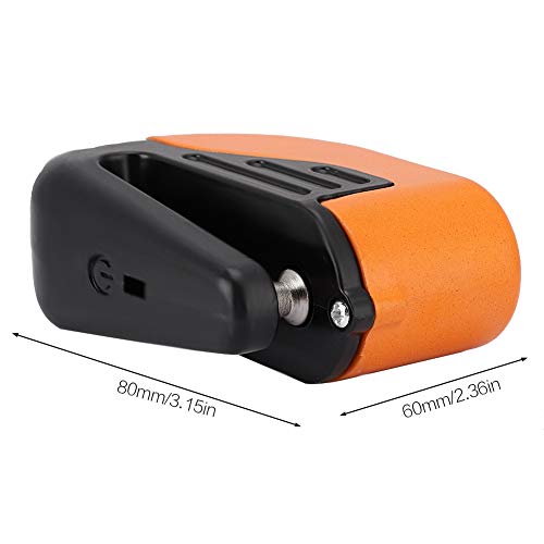 Anti-theft Disc Brake Lock 100dB Security Alarming System for Motorcycle, Scooter, Bicycle(Orange)