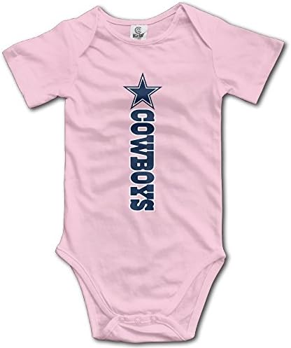 Annabelle Infants Boy's &amp; Girl's Dalas Football Star Logo Short Sleeve Baby Climbing Clothes For 6-24 Months Pink 24 Months