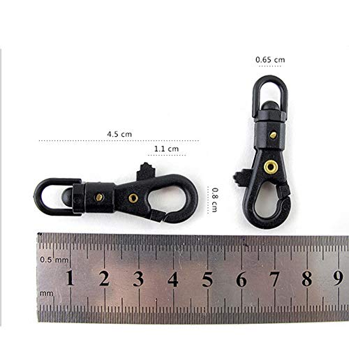 image for Bornbayb Nylon Plastic Steel Fast Eye Snap Hook, Lightweight Mini Snap