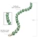 Belacqua Natural Green Jade Bead Bracelet in 14K Yellow Gold, Round 8mm, Length - 7.5 Inches, Fishhook Clasp, Jewelry for Women, Gift Box Included