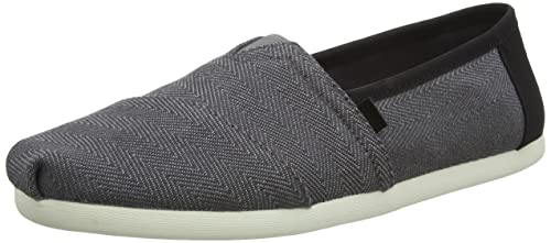 TOMS Alpargata Sintética, Mocasines Planos Hombre, Gris (Gris Oscuro), 41 EU