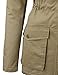 makeitmint Women's Quilting Padded Military Anorak Jacket w/Plaid Hood