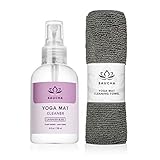 Saucha Natural Yoga Mat Cleaner 4oz Spray with Free Cleaning Towel Included | Restores and Refreshes, Plant-Based with Essential Oils (Lavender Bliss)