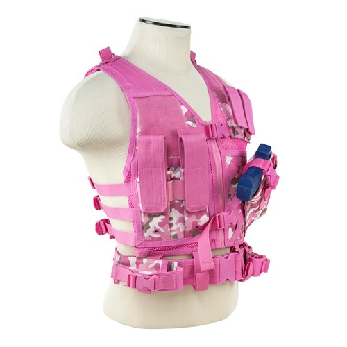 NcSTAR NC Star CTVC2916PC, Tactical Vest, Pink Camo, XS-S