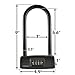 Lumintrail LK20708 Combination 14mm Bicycle U-Lock with Mounting Bracket and Optional 4-Foot Braided Steel Security Cable (Black (Lock Only))