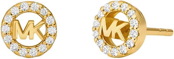 Pendientes para mujer de metal dorado con piedras semipreciosas y cierre de poste