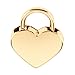 MagiDeal Set of 3 Vintage Heart Shape Padlock with Keys Suitcase Lock - Light Gold M
