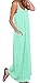 LILBETTER Women V-Neck Polka Dot Print Spaghetti Strap Boho Long Maxi Dresses (XL, Green)