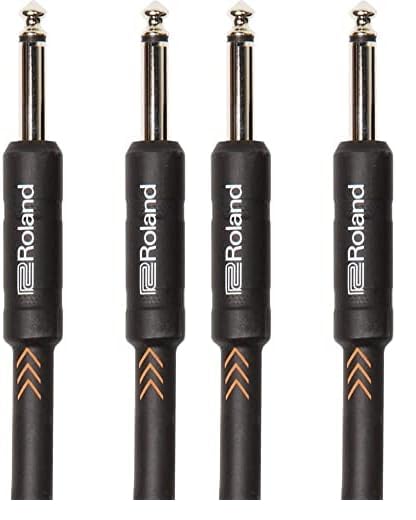 ROLAND RIC-B3 Black Series Instrument Cable, Black, Length: 3Ft/1M (Pack of 2)