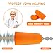 Foam Ear Plugs,Ear Plugs Noise Reduction - 33dB SNR Super Soft Foam Ear Plugs for Sleeping, Woodworking, Shooting, Travel, Concert, Snoring, Loud Events Orange Ear Plugs (100 Pairs Individual Package