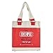 Christian Art Gifts Red Retro Canvas Tote Bag | Hope Anchors The Soul Hebrews 6:19 | Magnetic Closure Heavy Cotton Canvas Lined Handbag for Women