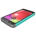 Tekcoo for Moto E4 Case, for 2017 Motorola Moto E 4th Generation Cute Case, [Tmajor] Shock Absorbing [Turqoise] Rubber Silicone & Plastic Scratch Resistant Bumper Grip Rugged Hard Cases Cover