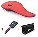 Hair Symphony Scarlet Detangling Hair Brush with Soft Paddle Brush for Wet and Dry Hair and Travel Cosmetics Bag