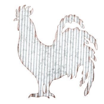 Corrugated Metal Rooster Wall Farmhouse or Farm Decor