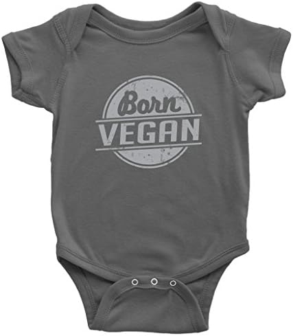 Born Vegan Baby Boys Girls Onesie Short Sleeve Bodysuit
