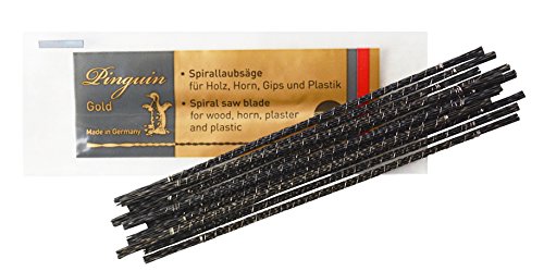 Pinguin Gold Wax Plastic Rubber Shell Jewelry Making Saw Blades Cut 2/0 Spiral Wax Blades