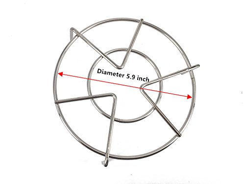 Set of 2 Heavy Duty Round Stainless Steel Steamer Rack Stand(2.75 Inch Height+1.9 Inch Height) - Thumbnail 3