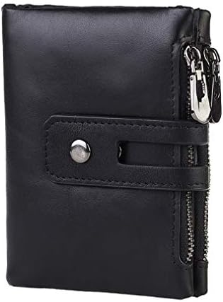 Chenqi Leisure Short Zipper Wallet Men RFID Blocking Wallets Zip Billfold Durable