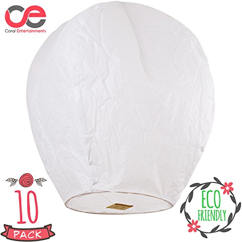 Buy Chinese Lanterns 10Pack White, Fully Assembled, 100 Biodegradable