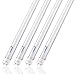 Hyperikon T8 T10 T12 LED Tube Light, 4ft Single-End Powered 18W, Frosted, 5000k, 4 Pack