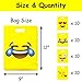 Emoji Party Favor Bags 40-Pack (9x12), Great for Kids Birthday Parties, Celebrations, Fun Classroom Rewards & Treats, Carnivals, Games & Candy Goodie Grab Bag, Deluxe Emoticon Gift Supplies