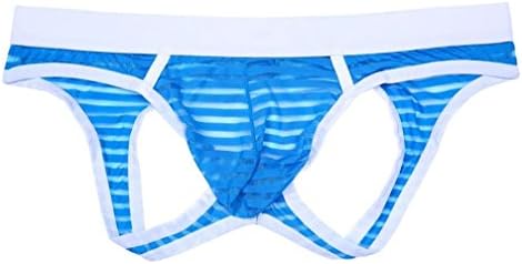 iMakCC Mens Jockstrap Mesh Bulge Low Rise Thongs G-String Briefs Sexy Bikini Underwear