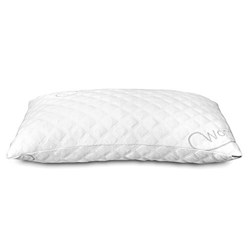 WonderSleep Dream Rite Shredded Memory Foam Pillow Series Luxury Adjustable Loft Home Pillow Hotel Collection Grade Washable Removable Cooling Bamboo Derived Rayon Cover- Queen 1 Pack